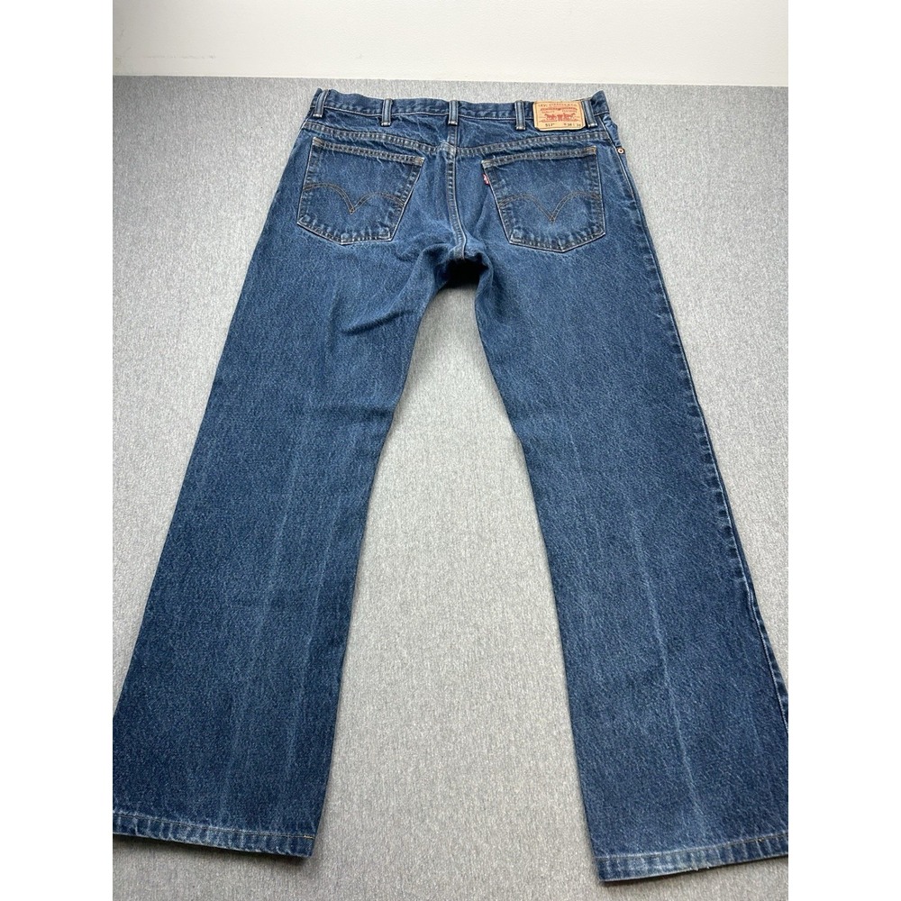 Levi's 517 Jeans Men's 38x32 Bootcut Dark Wash 100% Cotton Denim Pants - Picture 14 of 16
